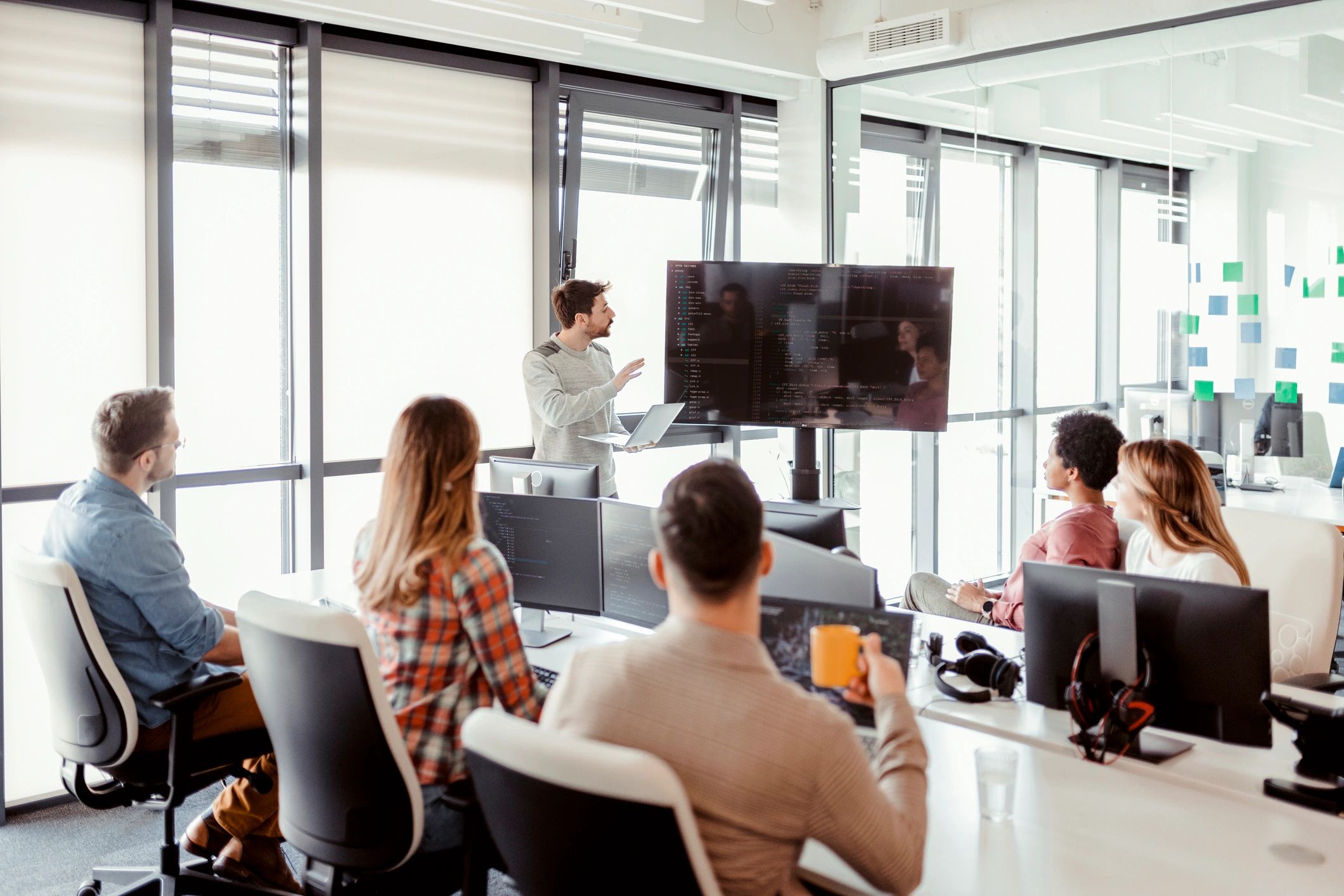 Enterprise team collaborating to deliver applications faster