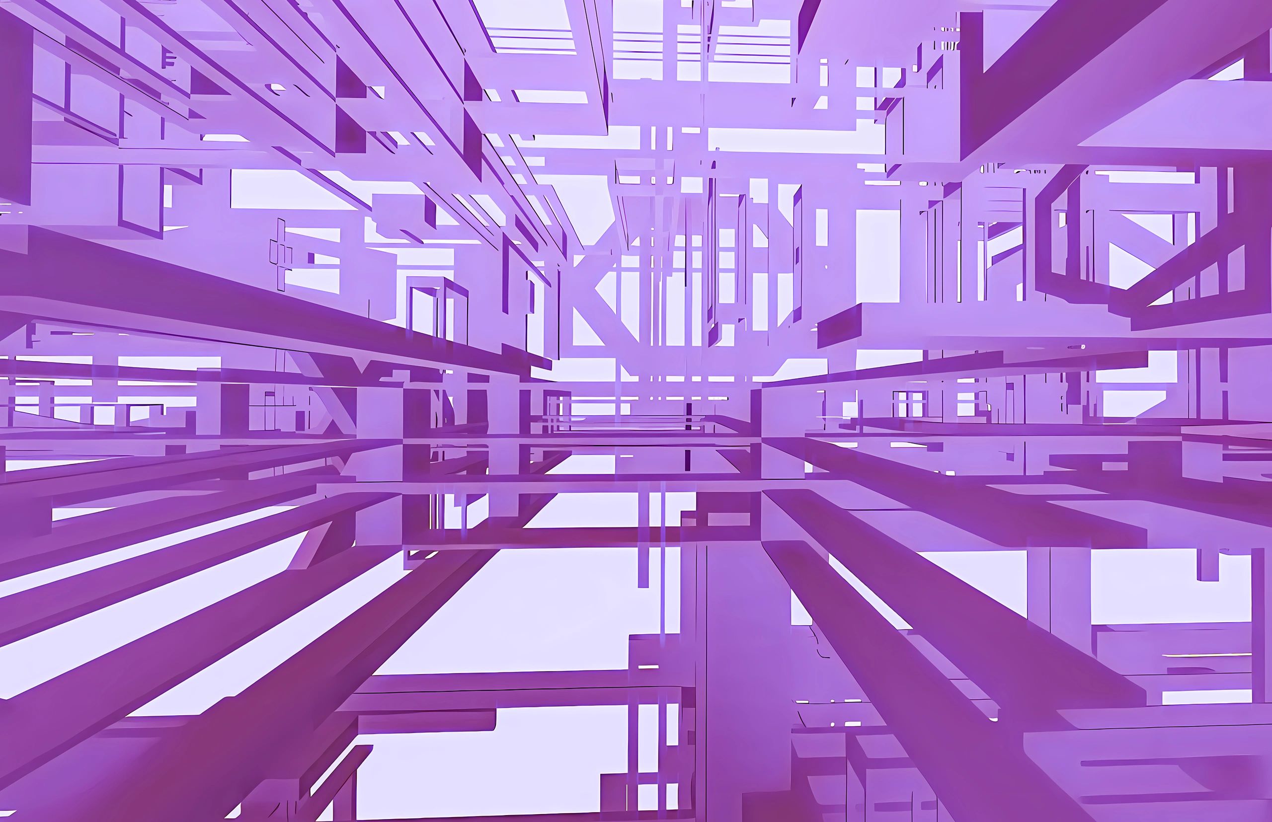 Abstract architectural lines symbolizing modular platform design